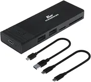 Kingwin M.2 NVMe SSD Enclosure USB-C 3.2 Gen 2 with Card Reader & USB Hub – 10Gbps External SSD Adapter for M-Key/B+M Key NVMe Drives