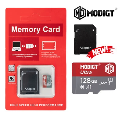 Micro SD Card MODIGT 128GB Ultra Memory Card - up to 100MB/s - w/ SD adapter