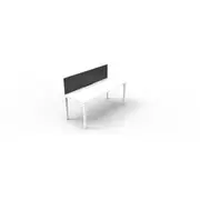 RAPIDLINE RAPID INFINITY PROFILE LEG SINGLE SIDED WORKSTATION With Screen 1 Person W1500 x D700 x H1200mm Natural White Top With Scalloped Edge