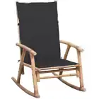 Bamboo Rocking Chair with Cushions Outdoor Garden Patio Deck Balcony Lounge Seat