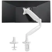 VIVO White Single 40" Ultrawide Monitor Desk Mount with Pneumatic Spring Arm