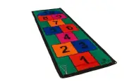 Giant Hopscotch Mat 1x3m Various Colours Indoor Outdoor Fun Games Jenjo Games