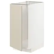 METOD base cab f sink/waste sorting, white/Havstorp beige, 40x60x80 cm