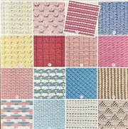 American School Of Needlework 101 Stitches/Squares For Afghans Lot (3)