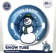 Life Is Good 48” Inflatable Snow Tube Snowman in Sealed box holiday gift