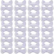 COHEALI 20pcs Blank Hand Drawn mask unpainted cat mask DIY Craft Masks Costume mask Fox Masks Half face cat mask Japanese Kabuki mask Cosplay mask aldult Accessories Child Paper White