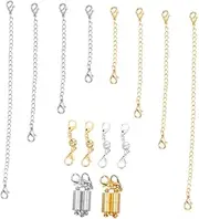 Beatifufu 1 DIY Necklace Buckle Extension Chain Strong Clasps for Effortless Jewelry Connection Stylish Gold Silver Designs for Necklaces Bracelets and Anklets
