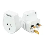 Jackson PTA8811M Slim Outbound Travel Adaptor for Use in UK / Hong Kong 3-Pin NZ / AU Plugs [PTA8811M]
