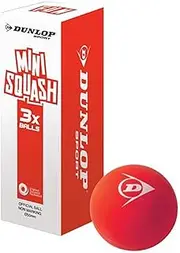 Dunlop Racquet Sports Beginners Players Training Fun Mini Squash Balls Pack Of 3