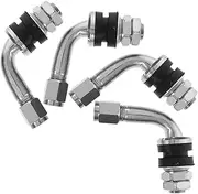 Tire Valve Extension 90 Degree Adapter Kit 4pcs Valve Stem Extenders Easy Maintenance for Bikes