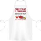 Christmas Is Cancelled Funny Santa Clause Cotton Apron 100% Organic
