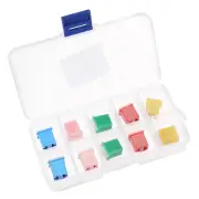 Automotive Mini Cartridge Fuse Set 32V 20A 30A 40A 50A 60A M Case Box Car 10pcs