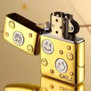 Rare Collectable Limited Edition Zippo Lighter Golden Grimace Smile Design