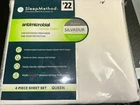 New SleepMethod 100% Polyester Sheets 4pc Set With Built In Silvadur! Sz. Queen