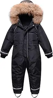 [Letuwj] Unisex Baby Kids Snowsuit with Hood One-Piece Puffer Overall Winter Coat