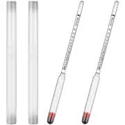 2x Alcohol Hydrometers Alcohol Meter Distilling Spirit Brandy Liquor Proof 0-200