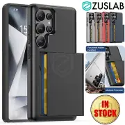 For Samsung Galaxy S25 S24 S23 S22 Plus Ultra Case Wallet Card Holder Shockproof