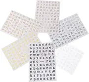 Vaguelly 10 Sheets English Letters Nail Stickers Set Abstract Manicure Decals for DIY Nail Art Designs Delicate Patches Colors for Women