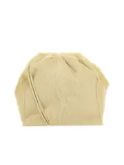 Jil Sander Cream Fur Dumpling Bucket Bag