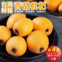 在飛比找momo購物網優惠-【WANG 蔬果】台灣鮮採香甜枇杷L號(4盒_18-24入/