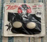 VINTAGE ZORRO OFFICIAL "SECRET SIGHT" SCARF MASK WALT DISNEY PRODUCTIONS ON CARD