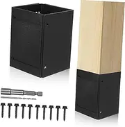 Post Base Protector Fence Post Cap for Mailboxes Adjustable Size Sturdy Metal Construction