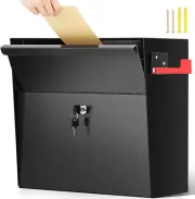 Wall Mount Mailboxes for outside Locking Security Mail Box Galvanized Steel Wall