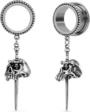 [COOEAR] Gauges for Earrings, Dangle Plugs and Tunnels, Screw Back Piercing Expander.