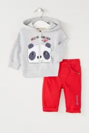 Set Baby Boy Lee Cooper. Color Grey Gift for Baby Of 1 To 24 Mths