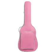 Colorful Guitar Bag for 41 Inch Acoustic Guitar Backpack 5MM Thick Padded Bag with Neck Strap,Reinf Pink