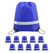 Drawstring Backpack Bulk 10 Pieces 16.5" L x 13.4" W Royal Blue 10 Peices