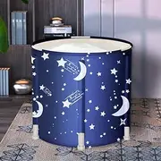 SMONTER Portable Ice Bath for Athletes and Adults - Foldable Bathtub for Outdoor or Bathroom, Polar Pod Design to Keep Temperature, Perfect for Recovery and Therapy Cold Plunge,70x70, Star-Moon