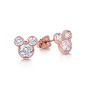 Couture Kingdom - Disney - Mickey Mouse Crystal Stud Earrings Rose Gold