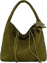 [OUYGZOU] Woven Tote Bag for Women, Shoulder Handbags, Beach Hobo, Handwoven Satchel Underarm Bag, Top-Handle Bag With Purses