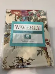 New Waverly Valance Curtain Charleston Chirp-Papaya 50x16 Valances birds flowers