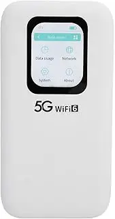 5G WiFi 6 Mobile Hotspot, 2.77Gbps WiFi Router with Nano SIM Card Slot & 2in Touch Screen, 5G Modem, Hotspot Router, Portable WiFi Device for Travel, Connects Up to 16 Devices