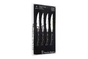 4 Piece Set Knife Pistol Grip Artisan Black Steak Knives