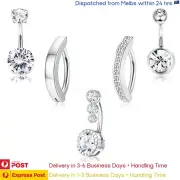 5PCS Surgical Steel Belly Button Rings – Navel Clicker Piercing