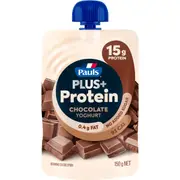 Pauls Plus Protein Chocolate Yoghurt Pouch No added Sugar 150g