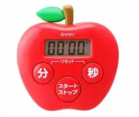 在飛比找樂天市場購物網優惠-【領券滿額折100】 日本原裝dretec蘋果造型計時器,抗