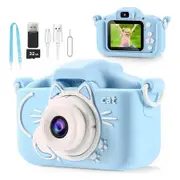 Kids Camera for Kids, Digital Camera for Kids Ages 4, 5, 6, 7, 8, 9, Christmas Birthday Gifts, MP3 Player, Kids Camera for 10-12 Years Old, children's camera with 32 GB card, Blue