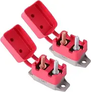 OSOLADY Stud Bolt Circuit Breaker 12v/24v Auto Reset Ip66 Water Resistant Boat/ship/truck 30a Red Cover