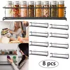 Spice Rack, Wall Mounted Spice Organizer,8PCS Metal Spice Shelf Rack for Spices