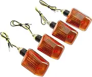 Turn Signal Indicator 4Pc Mototcycel 12V Turn Signal Indicator Light Bulb Amber Indicator Blinker Flash Yellow Lense
