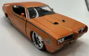 JADA 1969 PONTIAC GTO JUDGE BIG TIME MUSCLE "CARTELLI LUXURY ALLOY" 1:24 ORANG
