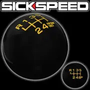 BLACK/YELLOW FING FAST SHIFT KNOB FOR 6 SPEED SHORT THROW SHIFTER 12X1.5 K18