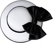 [BESPORTBLE] White Top Hat Wool Fedora Hat Party Hat Women Boater Vintage Bridesmaid French Brim Beret Fancy Hair Weddings Chic Wedding Tilt Hat Bonnet Style Accessories Ladies Hats Fabric