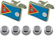 [Select Gifts] Shirt Dress Studs Registro City Sao Paulo State Flag Cufflinks