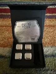 Stainless Steel Ice Cubes Chilling Rocks Whiskey Stones Reusable with Velvet Bag