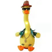 Dancing Singing Duck Plush Interactive Toy Recording Lighting Stuffed Toys With 120 Songs